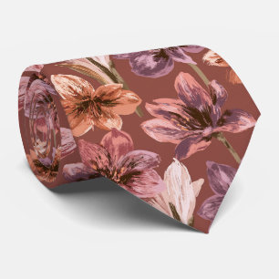 Amaryllis-Blumen-Jubiläum Boho-Hochzeit Krawatte