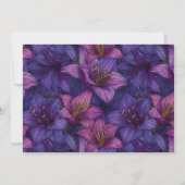 Amaryllis-Blumen-Meilenstein-Geburtstagsgeschenk f Einladung (Rückseite)