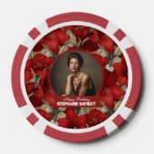 Amaryllis-Blumen-Überraschung Geburtstag Schön Pokerchips (Rückseite)