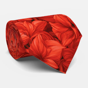 Amaryllis-Blumen-Vater Bräutigam Tropische Hochzei Krawatte