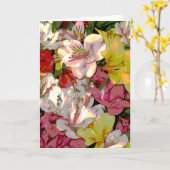 Amaryllis Blumendesign Grußkarten Karte (Gelbe Blume)