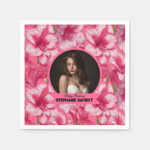 Amaryllis-Blütenblatt 30. Geburtstagsgeschenk für  Serviette