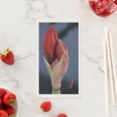 Amaryllis Bud Elegant Blühendes Schieferblau Serviette (Beispiel)