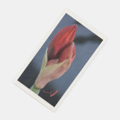 Amaryllis Bud Elegant Blühendes Schieferblau Serviette (Ecke)