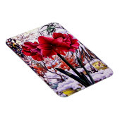 Amaryllis by Snow Window Magnet (Rechte Seite)