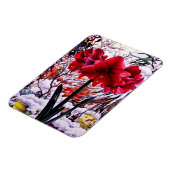 Amaryllis by Snow Window Magnet (Linke Seite)