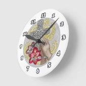 Amaryllis Christian Kreuz Runde Wanduhr (Winkel)