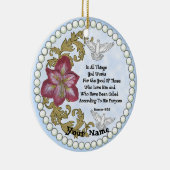 Amaryllis Christlich alles Keramik Ornament (Rechts)