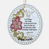 Amaryllis Christlich alles Keramik Ornament (Links)