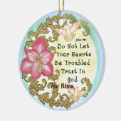 Amaryllis Christlicher Vertrauensgott Keramik Ornament (Links)