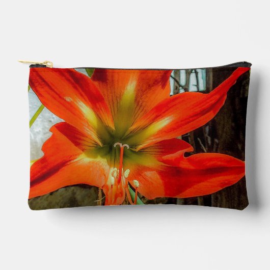 Amaryllis Closeup Accessory Pouch Zubehörtasche (Vorderseite)