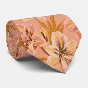 Amaryllis-Druck-Hemd Freund Florale Hochzeit Krawatte