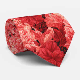 Amaryllis-Druck-Jubiläum-Tropische Hochzeit Krawatte