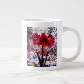 Amaryllis durch Schnee-Fenster Jumbo-Tasse (Rechts)