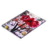Amaryllis durch Schnee-Fenster Notizblock (Linke Seite)