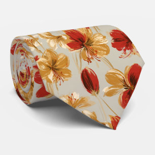 Amaryllis Floral Herren Classic Hochzeit Krawatte