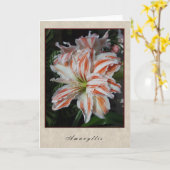 Amaryllis - Floral Series Karte (Gelbe Blume)