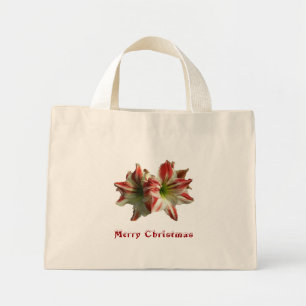 Amaryllis Frohe Weihnachts Tote Tag Mini Stoffbeutel