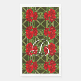 Amaryllis Garden Guest Towel/Napkin - individuell Serviette