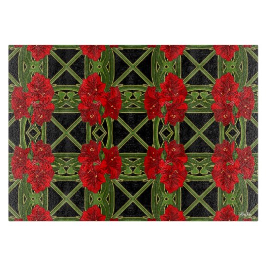 Amaryllis Garden Weihnachten Schneidebrett (Vorderseite)