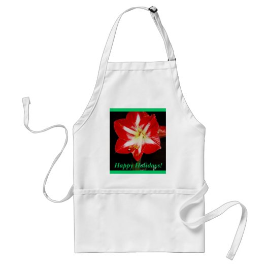Amaryllis, Happy Holidays! Schürze (Vorne)