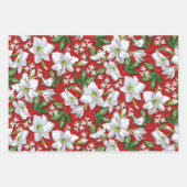 Amaryllis, Holly & Doves Geschenkpapier Set (Vorderseite 2)