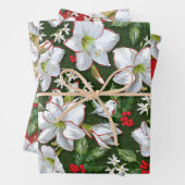Amaryllis, Holly & Doves Geschenkpapier Set (Beispiel)
