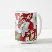 Amaryllis & Holly Red Christmas Kaffeetasse (VorderseiteRechts)
