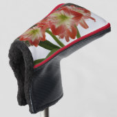 Amaryllis im schneeroten Urlaub Winterflora Golf Headcover (3/4 Vorderseite)