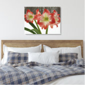 Amaryllis im schneeroten Urlaub Winterflora Leinwanddruck (Insitu (Schlafzimmer))