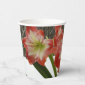 Amaryllis im schneeroten Urlaub Winterflora Pappbecher (Vorderseite)