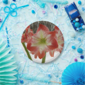 Amaryllis im schneeroten Urlaub Winterflora Pappteller (Party)