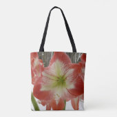 Amaryllis im schneeroten Urlaub Winterflora Tasche (Rückseite)
