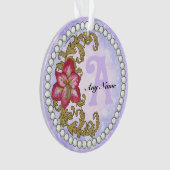 Amaryllis Monogramm Ornament (Vorderseite)