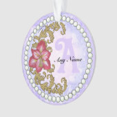 Amaryllis Monogramm Ornament (Vorderseite)