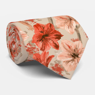 Amaryllis Muster Geschäftsmann Boho Hochzeit Krawatte