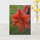Amaryllis-Muttertag Karte (Gelbe Blume)