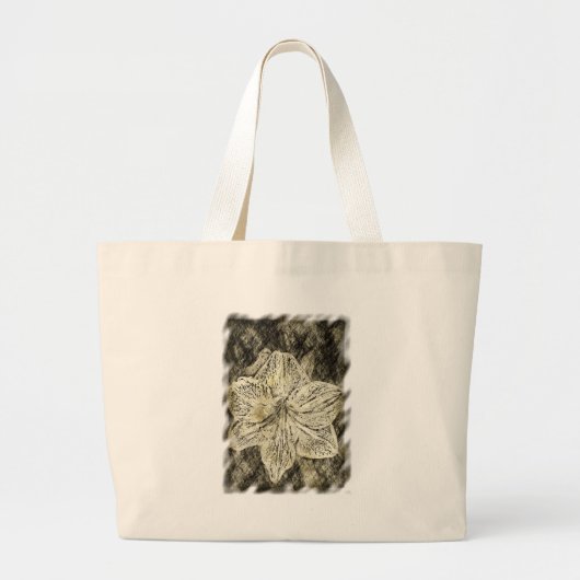 Amaryllis Old Time Sketch Jumbo Stoffbeutel (Vorne)