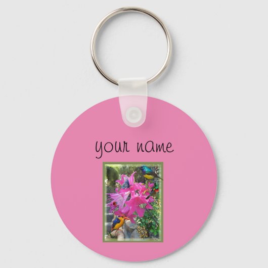 Amaryllis-Party Schlüsselanhänger (Rückseite)