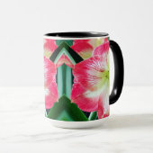 Amaryllis pinkfarbig, sanfte Blume Tasse (VorderseiteRechts)
