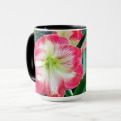 Amaryllis pinkfarbig, sanfte Blume Tasse (Vorderseite Links)