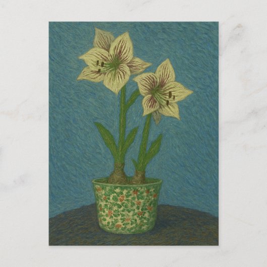 Amaryllis Postcard Postkarte (Vorderseite)