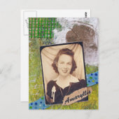 Amaryllis Postkarte (Vorne/Hinten)