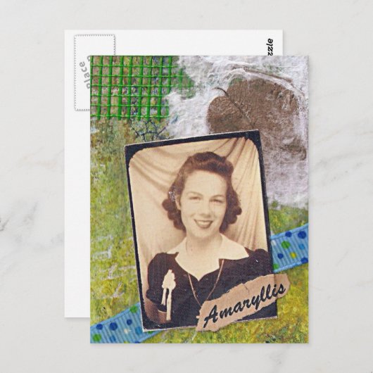 Amaryllis Postkarte (Vorne/Hinten)