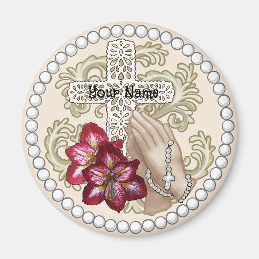 Amaryllis Rosary Magnet (Vorne)