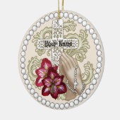 Amaryllis Rosary-Sonderschmuck Keramik Ornament (Links)