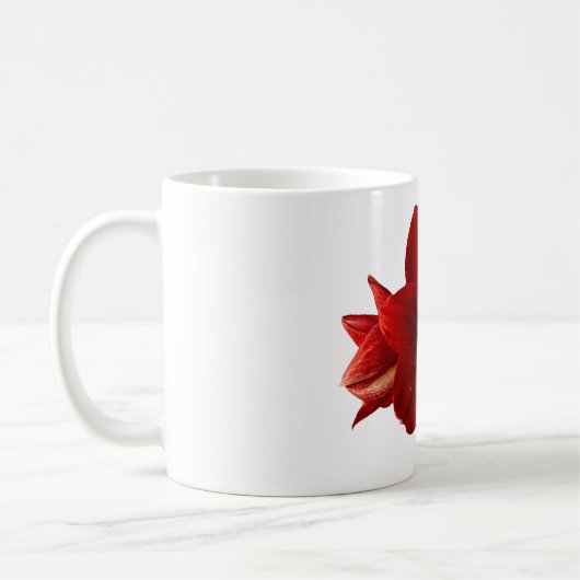 Amaryllis, rote Blume Kaffeetasse (Links)
