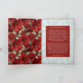 Amaryllis Roter Garten Meilenstein Geburtstag Boho Karte (Innenseite)