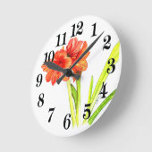 Amaryllis Runde Wanduhr (Winkel)