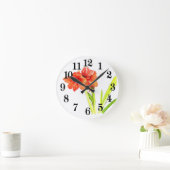 Amaryllis Runde Wanduhr (Zuhause)